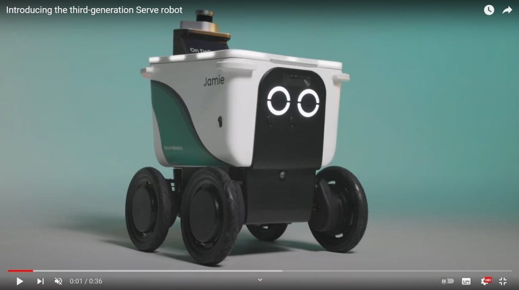 Un nouveau robot pour Serve, un nouveau livreur pour Uber Eats