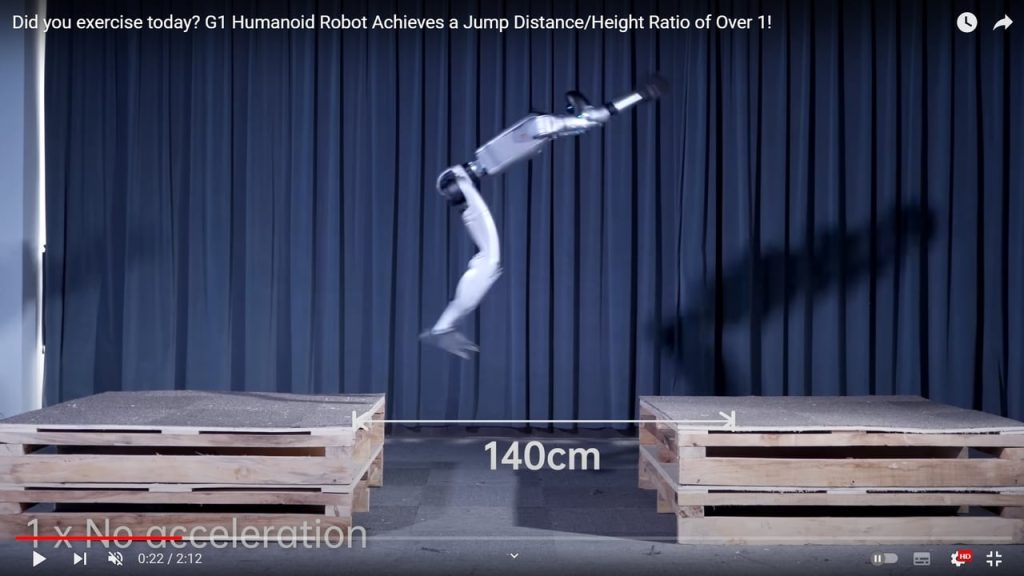 Le robot qui s’essayait au saut en longueur