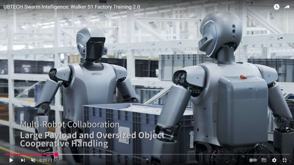 UBTech expérimente la collaboration de robots humanoïdes en usine